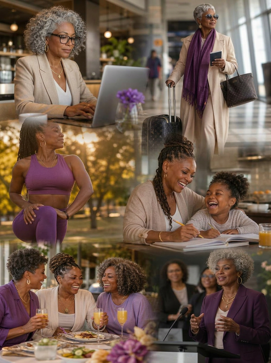A community of stylish, joyful grandmothers gathered together — laughing, connecting, and celebrating modern grandmother life